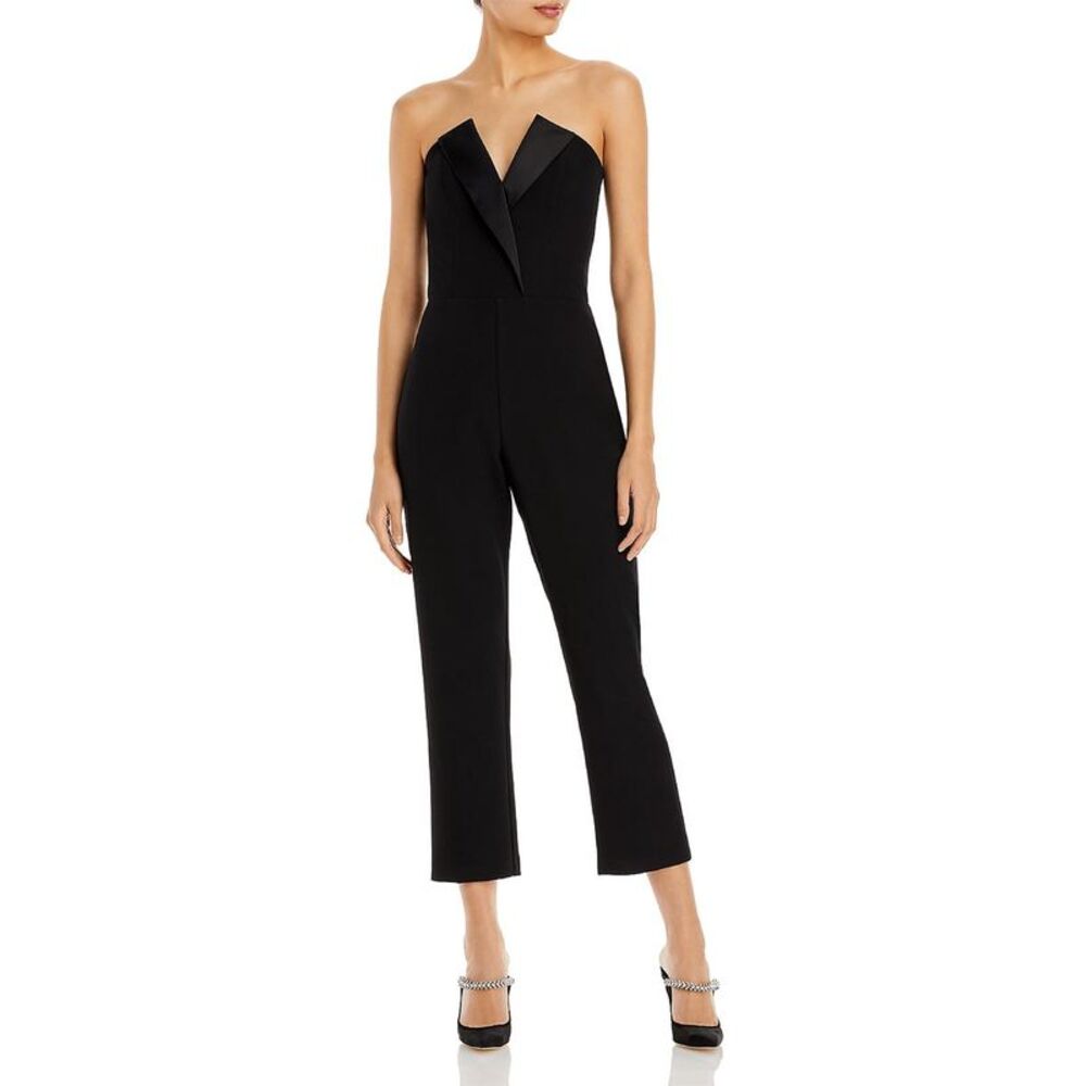 Aidan by Aidan Mattox Black Strapless Jumpsuit